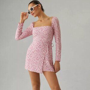 REFORMATION Rosalie floral long sleeve crepe dress